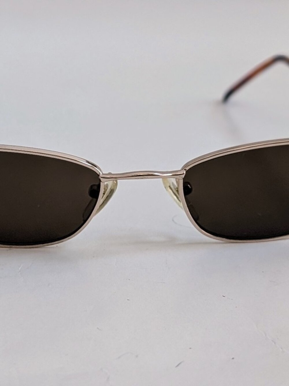 NWT Vintage 90's Rectangle Metal Sport Sunglasses (S. Gold)